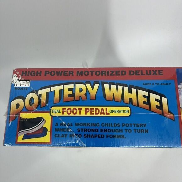 Deluxe Pottery Wheel High Power Motorized Real Foot Pedal Vintage Sealed - Picture 6 of 7